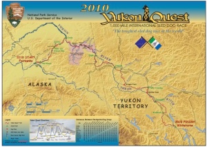 Yukon Quest map courtesy of the National Park Service